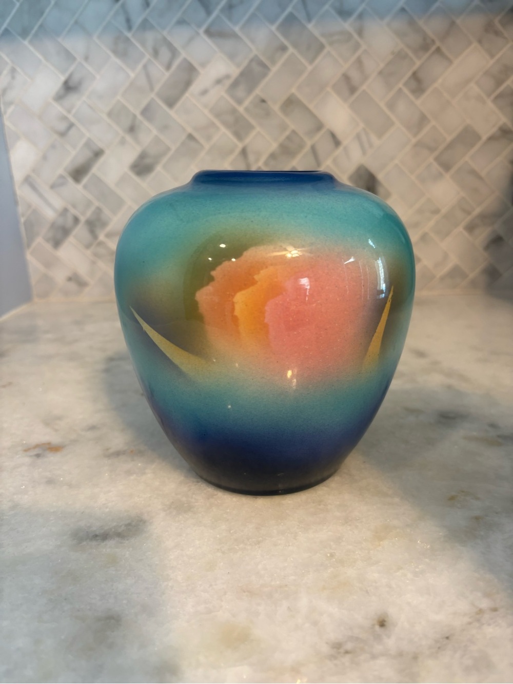 Vintage Judith Stiles ceramic airbrush vase